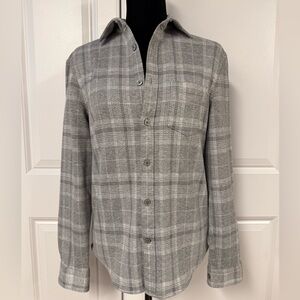 Express Plaid Button Down Shacket